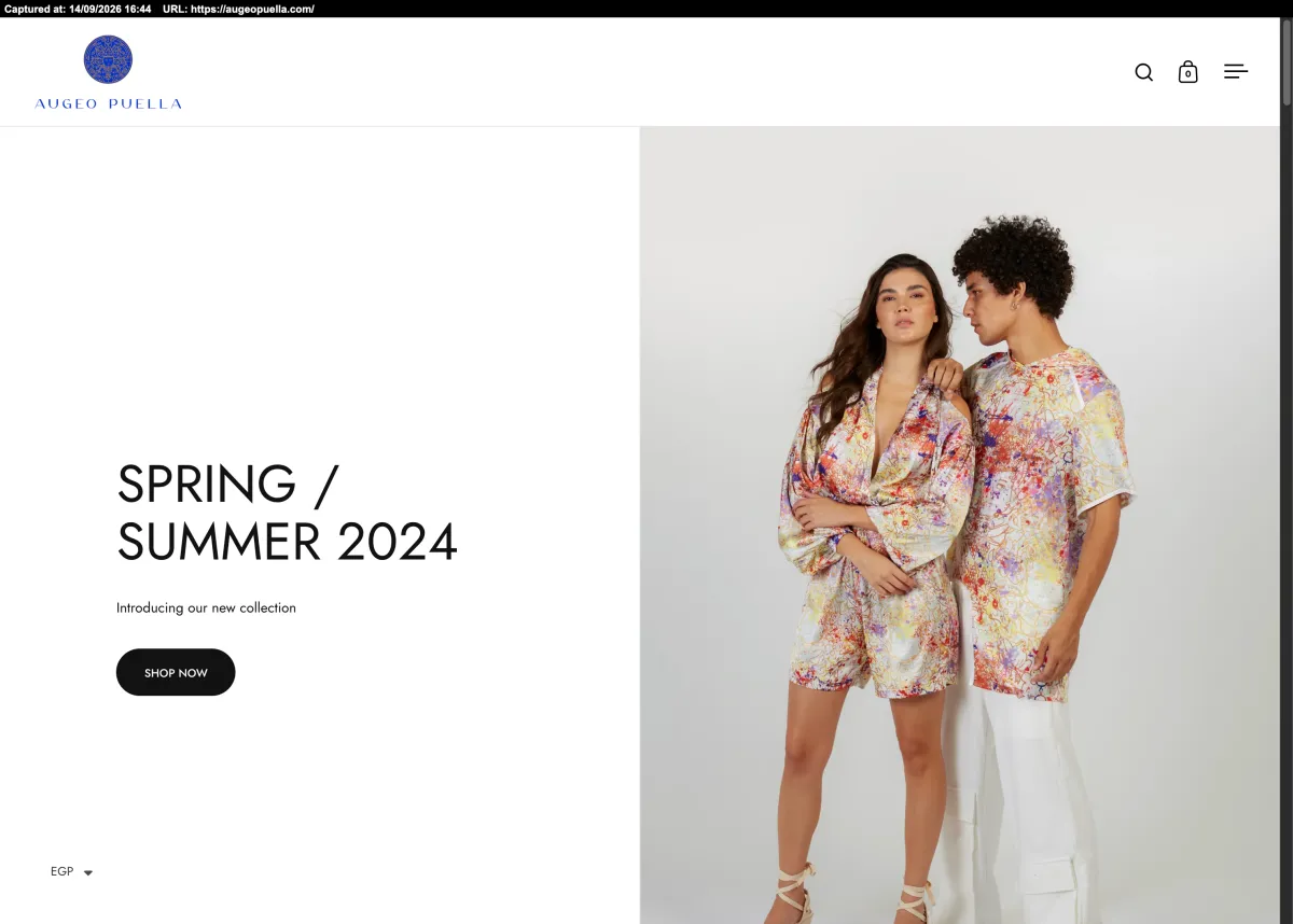 Augeo Puella — premium fashion e-commerce